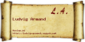 Ludvig Armand névjegykártya